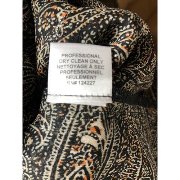 Misa Aneva Dress Sleeveless Ruffle Tiered Back-Tie Midi Paisley Shimmer NWT XS - Picture 7 of 8